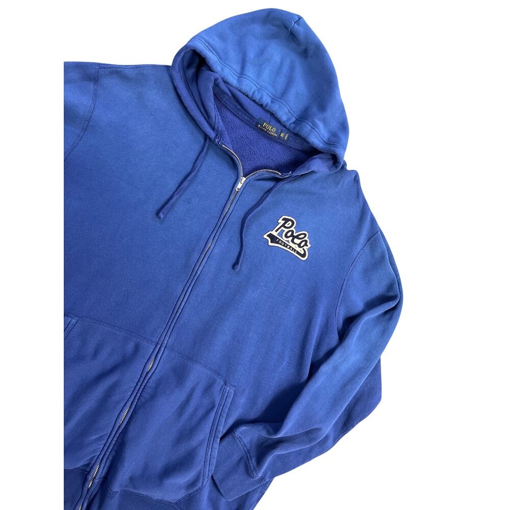 Polo Ralph Lauren XLT Tall Blue Full Zip Hoodie Sweatshirt